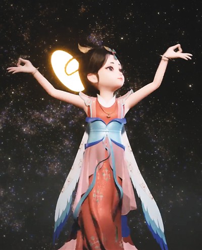 敦煌莫高窟官方虛擬形象“伽瑤”。