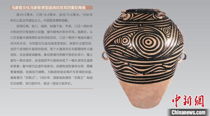 圖為“彩陶王”展板?！∨R夏州融媒體供圖