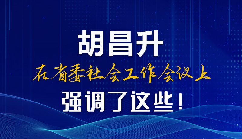 圖解|胡昌升在省委社會工作會議上強(qiáng)調(diào)了這些！