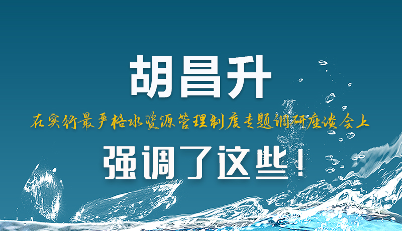 圖解|胡昌升在實(shí)行最嚴(yán)格水資源管理制度專題調(diào)研座談會(huì)上強(qiáng)調(diào)了這些！
