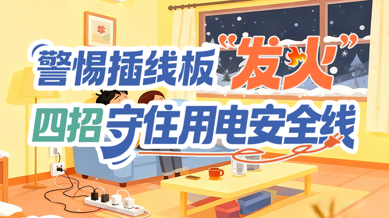 長圖|警惕插線板“發(fā)火”！四招守住用電安全線